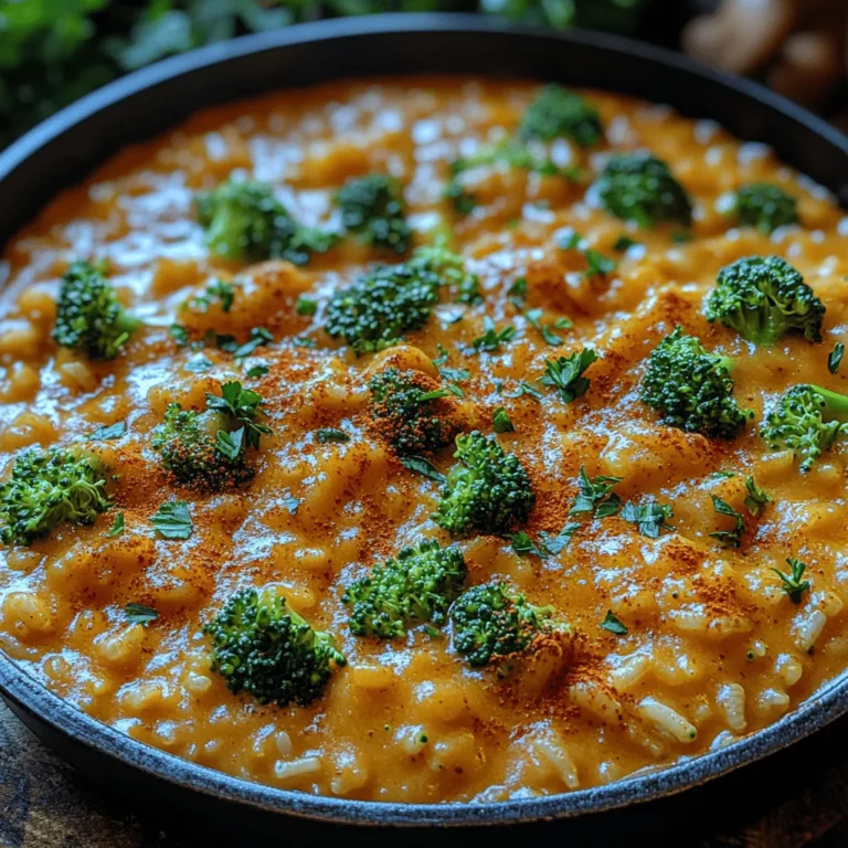 The Creamy Broccoli Rice Skillet is a delightful one-pan dish that combines the comfort of creamy rice with the vibrant flavors of fresh broccoli. This recipe is perfect for busy weeknight dinners, offering a harmonious blend of textures and tastes that appeal to both children and adults alike. Its simplicity is one of its greatest strengths; with just a handful of ingredients, you can create a satisfying meal that is as nutritious as it is delicious.
