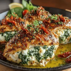 When it comes to weeknight dinners or special occasions, few dishes can rival the appealing combination of feta and spinach stuffed chicken breasts. This recipe not only showcases the succulent flavors of chicken but also incorporates vibrant, healthy ingredients that are sure to please both the palate and the eye. The creamy, tangy feta cheese paired with the earthy, fresh taste of spinach creates a delightful filling that transforms ordinary chicken breasts into a gourmet meal.