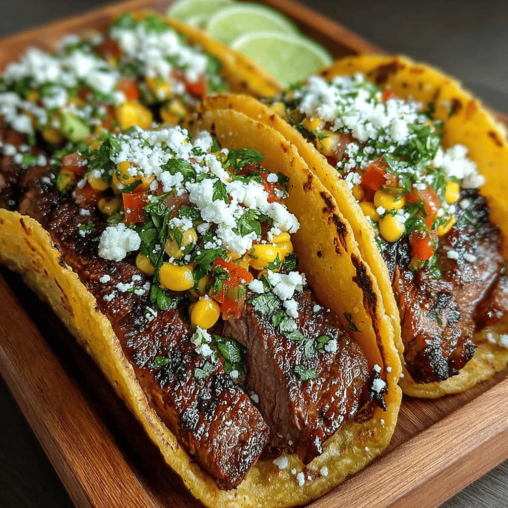 Steak tacos have long been a favorite in the realm of Mexican cuisine, captivating taste buds with their tender meat and the explosion of flavors in every bite. The allure of these tacos lies not only in the savory steak but also in the ability to customize them with vibrant toppings and salsas. One such delightful twist on the traditional recipe is the addition of zesty corn salsa, which elevates the dish with a fresh, crunchy contrast to the rich, juicy steak. This combination makes for an unforgettable meal that is perfect for gatherings, weeknight dinners, or simply indulging in comfort food.