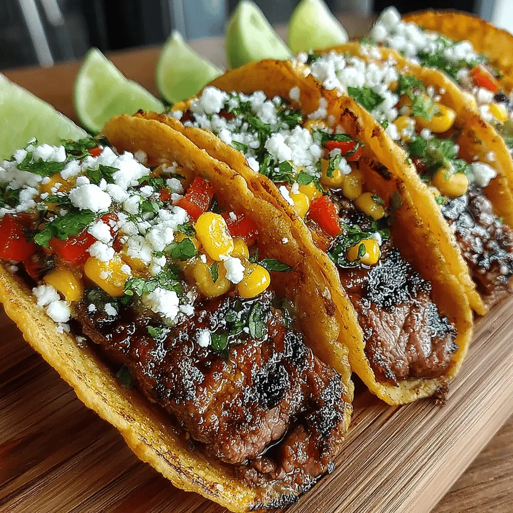 Steak tacos have long been a favorite in the realm of Mexican cuisine, captivating taste buds with their tender meat and the explosion of flavors in every bite. The allure of these tacos lies not only in the savory steak but also in the ability to customize them with vibrant toppings and salsas. One such delightful twist on the traditional recipe is the addition of zesty corn salsa, which elevates the dish with a fresh, crunchy contrast to the rich, juicy steak. This combination makes for an unforgettable meal that is perfect for gatherings, weeknight dinners, or simply indulging in comfort food.