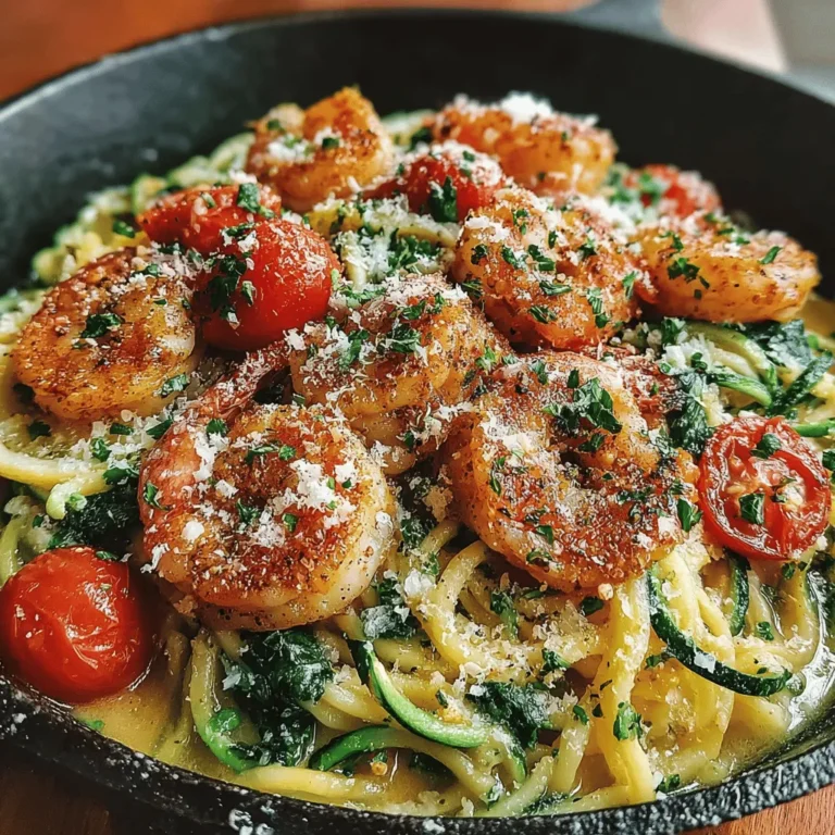 If you're searching for a meal that combines health, flavor, and ease, look no further than Lemon Garlic Shrimp Zoodle Scampi. This dish is a perfect embodiment of contemporary culinary trends, showcasing the delicious pairing of succulent shrimp with vibrant zoodles – a low-carb, vegetable-based alternative to traditional pasta. The bright flavors of fresh lemon and aromatic garlic elevate this dish, making it not only a quick weeknight dinner option but also a standout choice for special occasions.