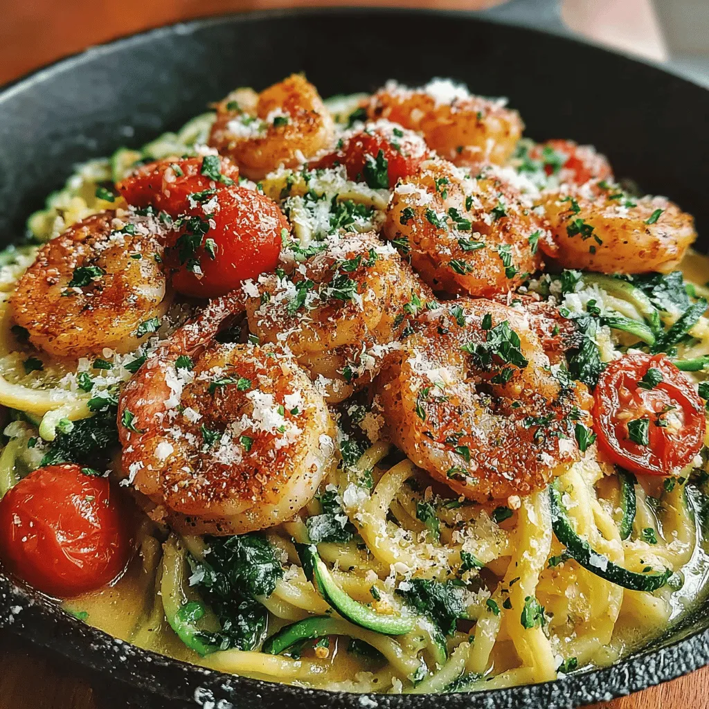 If you're searching for a meal that combines health, flavor, and ease, look no further than Lemon Garlic Shrimp Zoodle Scampi. This dish is a perfect embodiment of contemporary culinary trends, showcasing the delicious pairing of succulent shrimp with vibrant zoodles – a low-carb, vegetable-based alternative to traditional pasta. The bright flavors of fresh lemon and aromatic garlic elevate this dish, making it not only a quick weeknight dinner option but also a standout choice for special occasions.