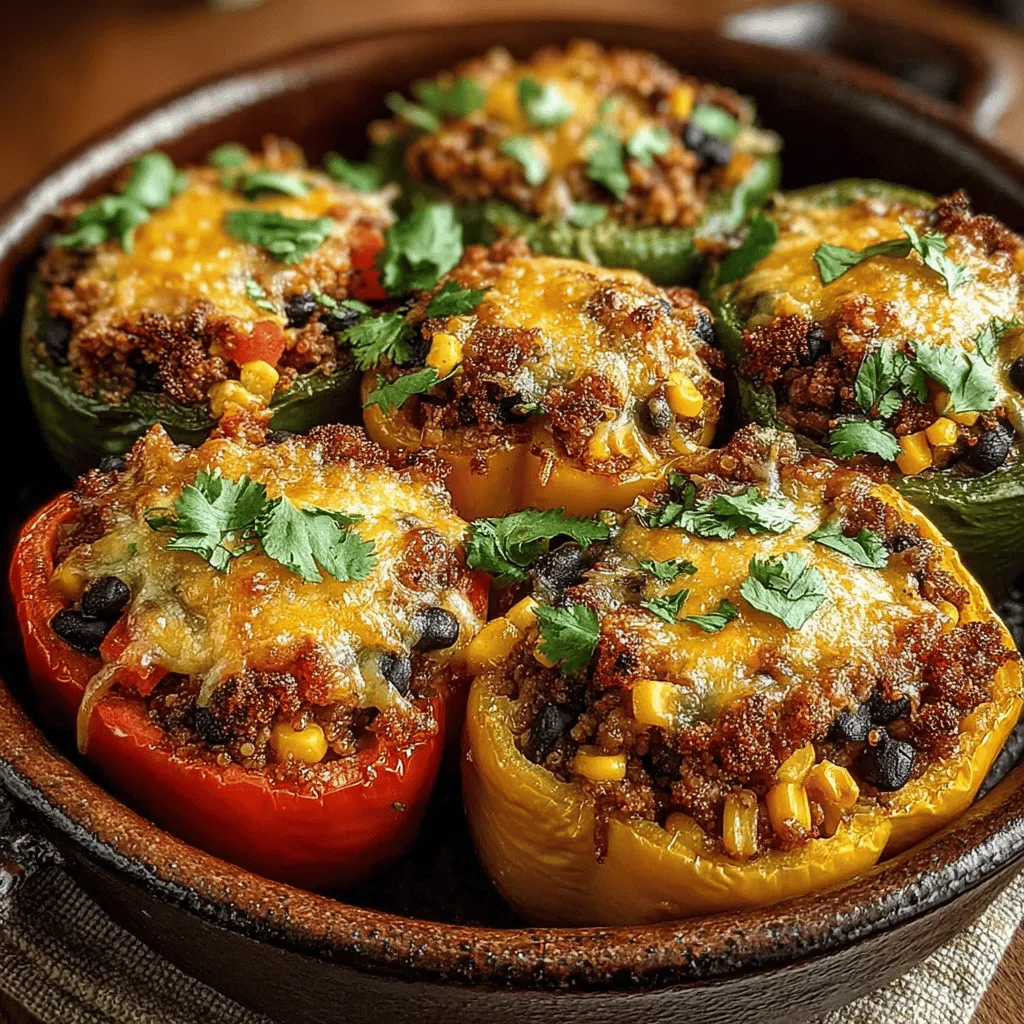 There's something magical about a dish that not only nourishes but also brightens up your dining table. Enter the Colorful Quinoa Turkey Stuffed Bell Peppers—a vibrant, wholesome meal that combines the heartiness of ground turkey with the nutritional punch of quinoa and an array of colorful veggies. I remember the first time I made these stuffed peppers for my family; the kitchen filled with enticing aromas, and as we gathered around the table, the colorful presentation sparked joy. Everyone dug in with enthusiasm, and I knew I had stumbled upon a family favorite.