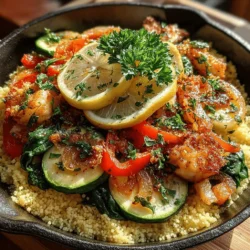 Zesty Lemon Herb Couscous & Chicken Skillet