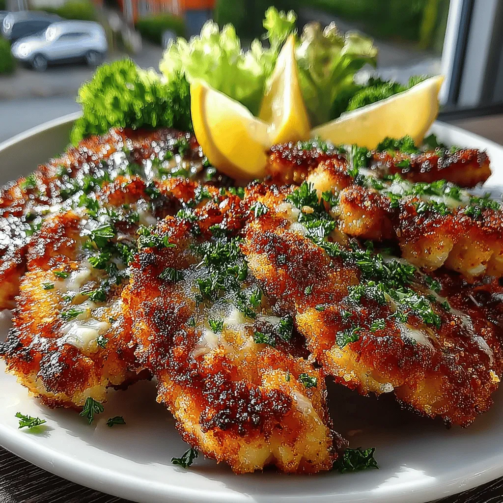 Golden Parmesan-Crusted Chicken Cutlets are a culinary delight that brings together the irresistible combination of crispy texture and rich, cheesy flavor. This dish is a perfect example of how simple ingredients can transform into an extraordinary meal. Whether you are a seasoned cook or a novice in the kitchen, these chicken cutlets are sure to impress with their golden-brown crust and succulent meat. Their versatility makes them an ideal choice for various occasions, from casual family dinners to elegant gatherings.