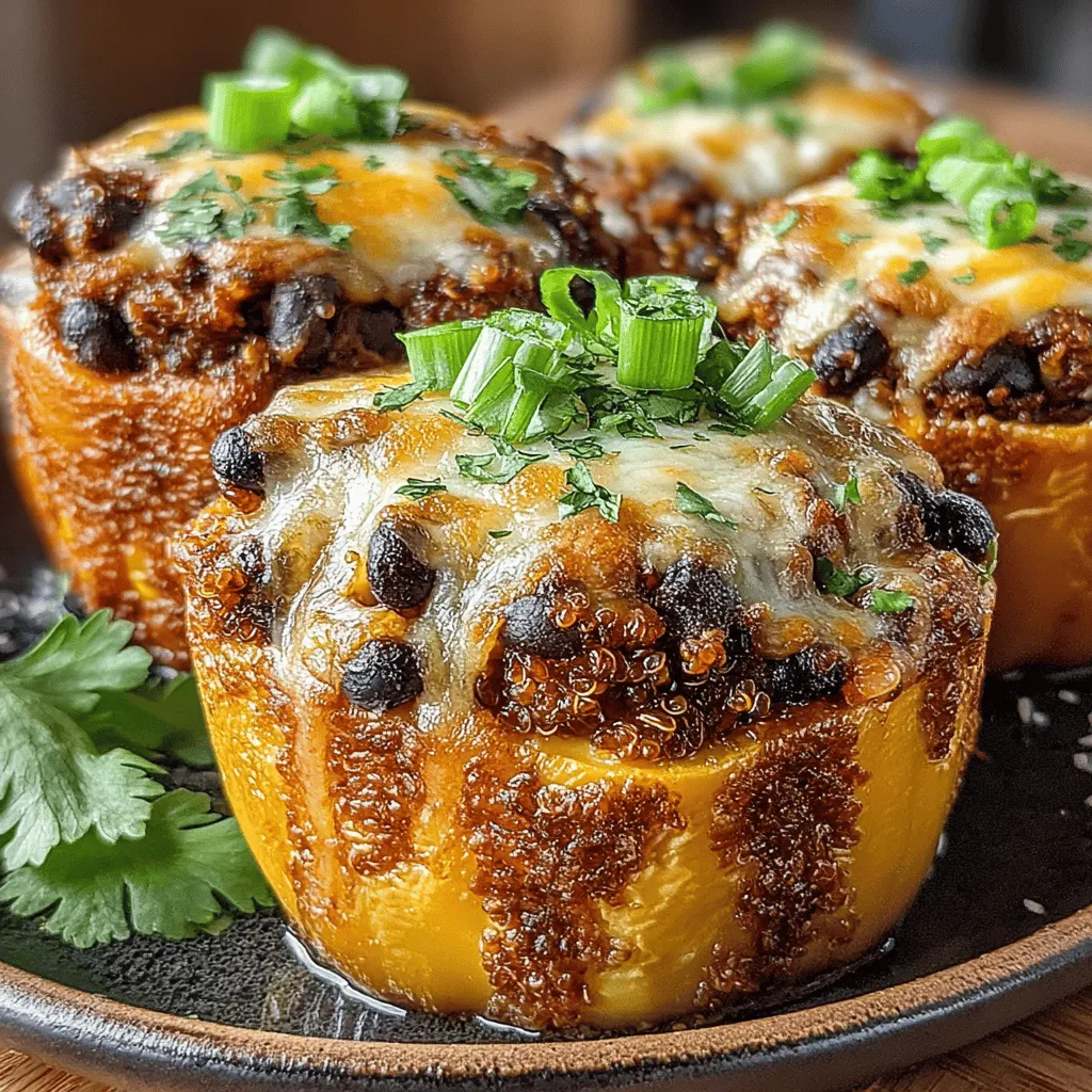 Cheesy Corn-Stuffed Peppers are a delightful dish that combines nutrition and flavor in a visually stunning presentation. This recipe stands out for its versatility, allowing home cooks to adapt it to their preferences while enjoying a balance of textures and tastes. The vibrant colors of bell peppers not only make for an appealing dish but also serve as a nutritious vessel for a hearty filling. The creamy cheese mingles beautifully with the sweetness of corn and the earthiness of black beans, creating a satisfying meal that can be enjoyed for lunch, dinner, or even as a party appetizer.