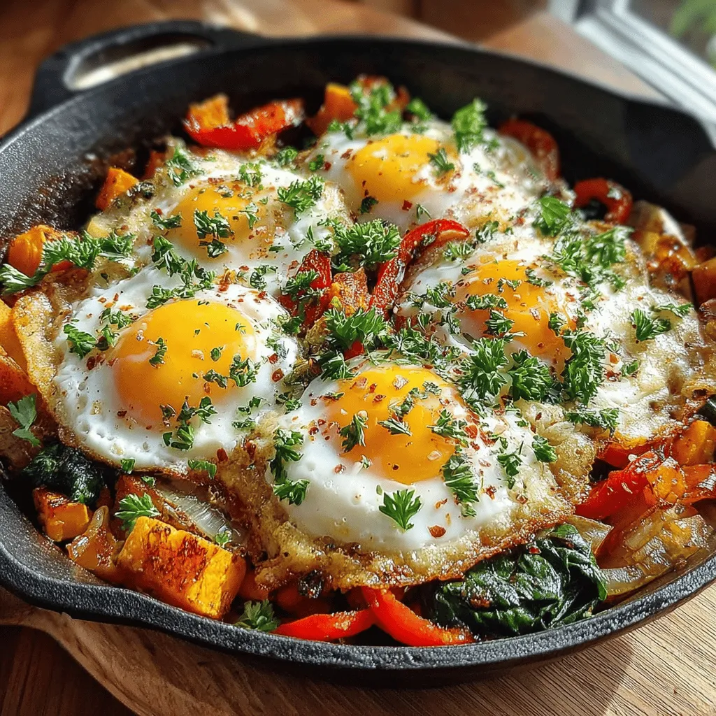 To create this delicious Sweet Potato & Spinach Sunrise Hash, you’ll need a handful of fresh ingredients that are both nutritious and bursting with flavor. Here’s what you’ll need: