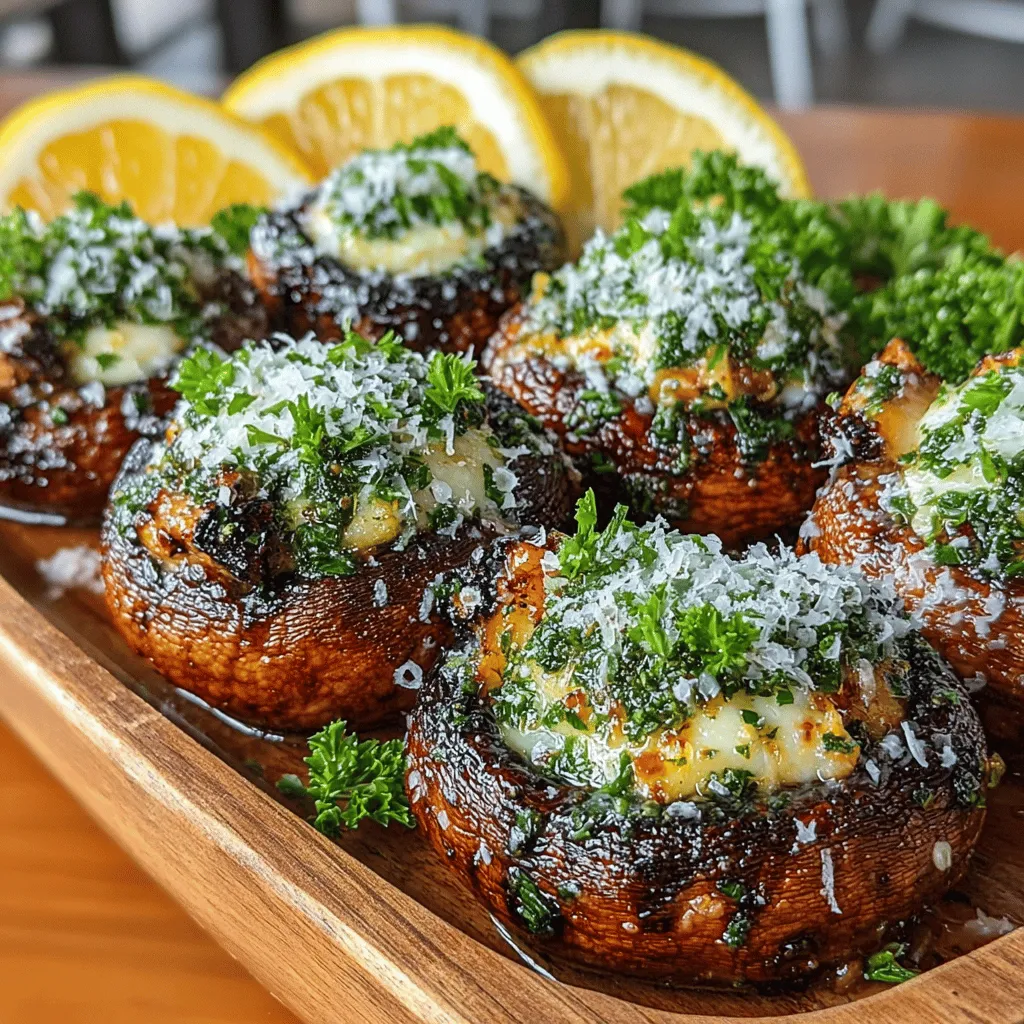Garlic Parmesan Grilled Mushrooms are a culinary delight that effortlessly combines the earthy, umami-rich flavors of mushrooms with the aromatic kick of garlic and the savory depth of Parmesan cheese. This dish is not only versatile but also remarkably simple to prepare, making it a perfect addition to any meal—whether as a side dish complementing grilled meats, a vegetarian main course, or an appetizer that will impress guests at your next gathering. The combination of ingredients results in a dish that is both satisfying and bursting with flavor.