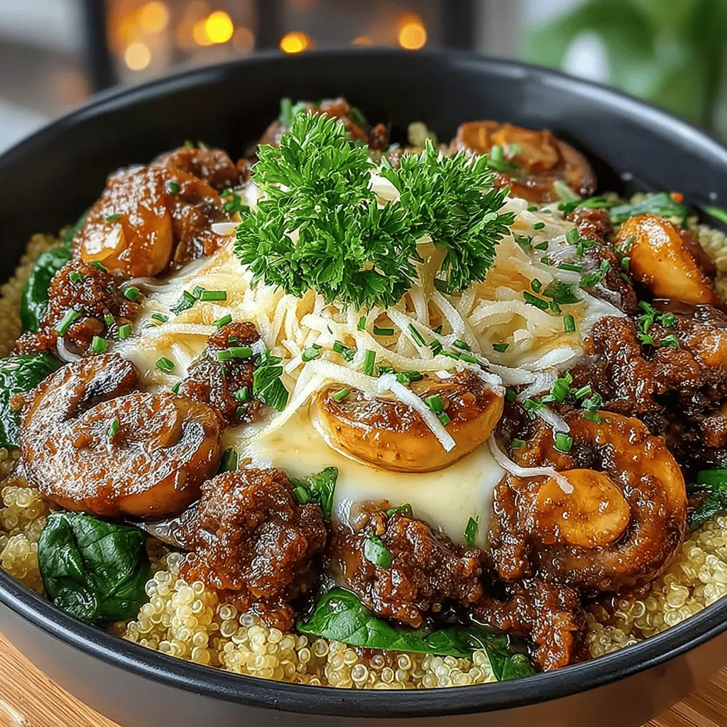 There's something undeniably heartwarming about a burger, isn't there? The juicy patty, the melty cheese, and all the toppings come together to create a flavor explosion that feels like a comforting hug. But what if I told you that you could enjoy all those delicious flavors in a healthy, nourishing bowl? That's exactly what this Savory Mushroom & Swiss Burger Bowl offers—a delightful blend of textures and tastes that will make you feel good inside and out.
