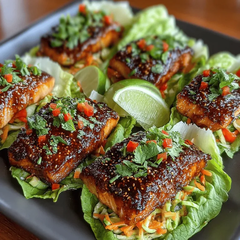 As the temperature rises and the days grow longer, many of us seek meals that are light, refreshing, and packed with flavor. Salmon lettuce wraps with watermelon glaze offer a delightful solution, combining the succulent taste of salmon with the vibrant sweetness of watermelon. This dish is not only visually appealing, with its bright colors and textures, but it also serves as a healthy option for warm weather dining or a quick weeknight meal.