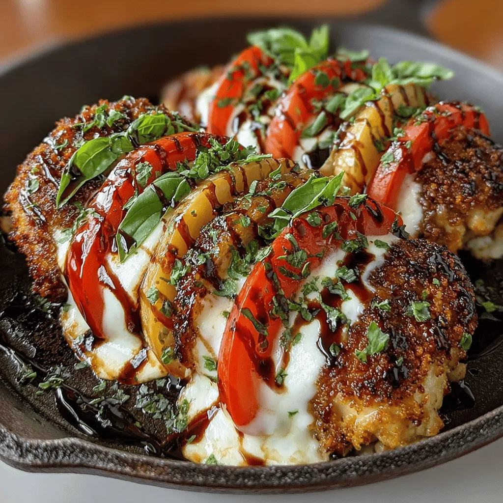 To start with your Caprese Chicken Delight, it’s essential to prepare the chicken properly. Seasoning is key to enhancing the flavor. Begin with boneless, skinless chicken breasts, ensuring they are of even thickness for uniform cooking. Pat them dry with paper towels to remove excess moisture; this helps achieve a better sear.