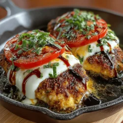 To start with your Caprese Chicken Delight, it’s essential to prepare the chicken properly. Seasoning is key to enhancing the flavor. Begin with boneless, skinless chicken breasts, ensuring they are of even thickness for uniform cooking. Pat them dry with paper towels to remove excess moisture; this helps achieve a better sear.