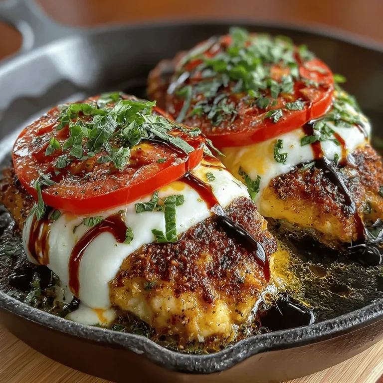 To start with your Caprese Chicken Delight, it’s essential to prepare the chicken properly. Seasoning is key to enhancing the flavor. Begin with boneless, skinless chicken breasts, ensuring they are of even thickness for uniform cooking. Pat them dry with paper towels to remove excess moisture; this helps achieve a better sear.