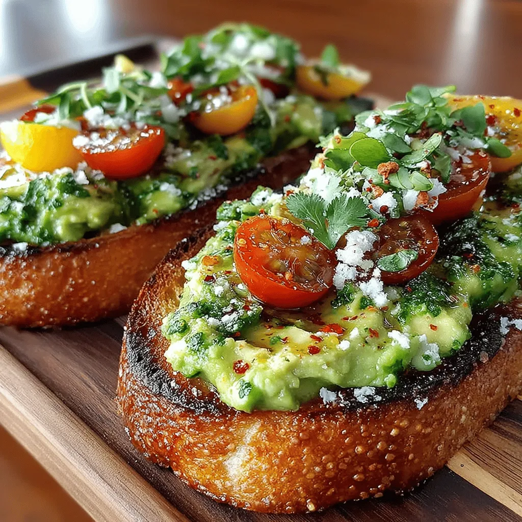 The secret to elevating your Zesty Lemon Avocado Toast lies in the finishing touches. While the base of creamy avocado and zesty lemon is already a delight, adding garnishes can enhance both the flavor and presentation. Here are some garnishing ideas that make a significant difference: