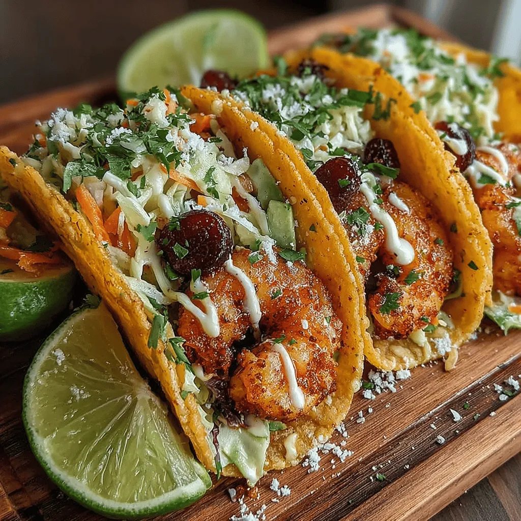 Tacos have long been celebrated for their adaptability, allowing chefs and home cooks alike to play with flavors, textures, and ingredients. They serve as a blank canvas where culinary creativity can flourish, making them a favorite in many households around the world. Among the myriad of taco variations, shrimp tacos stand out due to their lightness and the vibrant taste they bring to the table. Specifically, when paired with a cherry slaw, these tacos elevate the traditional dish into an exciting culinary experience. The refreshing sweetness of cherries combined with the savory shrimp creates a perfect balance that is not only delicious but also visually stunning, making it an ideal meal for any occasion—whether it’s a casual family dinner or a festive gathering with friends.