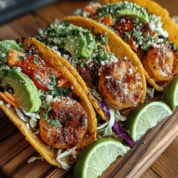 Tacos have long been celebrated for their adaptability, allowing chefs and home cooks alike to play with flavors, textures, and ingredients. They serve as a blank canvas where culinary creativity can flourish, making them a favorite in many households around the world. Among the myriad of taco variations, shrimp tacos stand out due to their lightness and the vibrant taste they bring to the table. Specifically, when paired with a cherry slaw, these tacos elevate the traditional dish into an exciting culinary experience. The refreshing sweetness of cherries combined with the savory shrimp creates a perfect balance that is not only delicious but also visually stunning, making it an ideal meal for any occasion—whether it’s a casual family dinner or a festive gathering with friends.