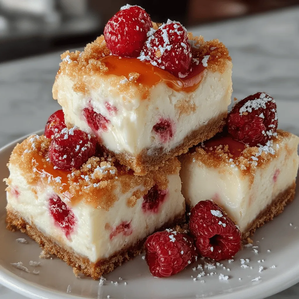 To create a deliciously crumbly crust for your Frozen Raspberry Cheesecake Bars, begin by combining the graham cracker crumbs, sugar, and melted butter in a medium mixing bowl. Stir the mixture well until all the crumbs are evenly coated with butter. This step is crucial because a properly mixed crust will hold together when pressed into the pan.
