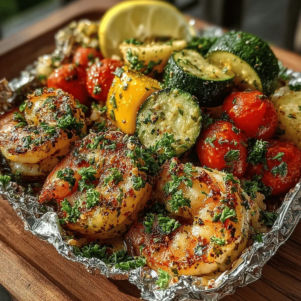 Once your Shrimp-tastic Veggie Fiesta Foil Packets are securely prepared and sealed, it’s time to cook them to perfection. Preheat your grill or oven to 400°F (200°C). Cooking in foil packets ensures that the shrimp and vegetables steam beautifully, locking in flavors and moisture.