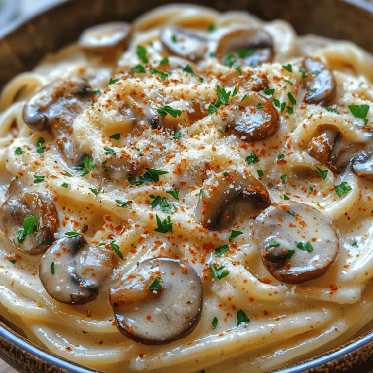 In the world of comfort food, few dishes can rival the creamy, dreamy allure of pasta Alfredo. Among the many variations of this classic recipe, our Heavenly Creamy Mushroom Alfredo Pasta stands out as a rich and satisfying meal that is sure to delight your taste buds. This dish marries the earthy flavors of sautéed cremini mushrooms with the aromatic notes of garlic and onion, all enveloped in a velvety Alfredo sauce. Whether you're preparing a cozy dinner for yourself or impressing guests at a gathering, this pasta dish brings warmth and indulgence to any dining occasion.