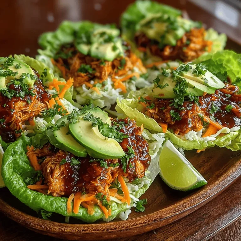 If you're looking for a dish that combines bold flavors with a light and refreshing twist, look no further than BBQ Chicken Lettuce Wraps. This dish is not only a feast for the palate but also a feast for the eyes, showcasing vibrant colors and textures that make it appealing to both adults and children alike. The combination of tender, smoky chicken nestled within crisp lettuce leaves creates a delightful contrast that is both satisfying and guilt-free.