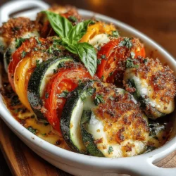 Gratin dishes have long been cherished for their comforting qualities and versatility in the kitchen. Originating from French cuisine, a gratin typically features layers of ingredients baked together until golden and bubbly, creating a dish that is as pleasing to the eye as it is to the palate. The Zucchini and Tomato Gratin Bake is a perfect embodiment of this culinary tradition, marrying fresh vegetables with a crisp, cheesy topping. Not only is it a delicious option for any meal, but it also serves as a vibrant centerpiece for gatherings with family and friends, making it an ideal choice for both casual weeknight dinners and festive occasions.