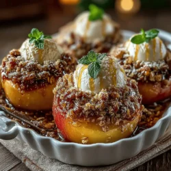 As summer approaches, the allure of fresh, ripe peaches fills our kitchens with a sense of warmth and nostalgia. Sweet Cinnamon Baked Peaches is a delightful dessert that perfectly captures the essence of summer, blending the natural sweetness of peaches with warm spices and a crunchy topping. This dish is not only simple to prepare but also offers a comforting taste that resonates with the joy of the season. Whether served as a light dessert or a satisfying breakfast, Sweet Cinnamon Baked Peaches are sure to impress anyone looking for a flavorful treat.