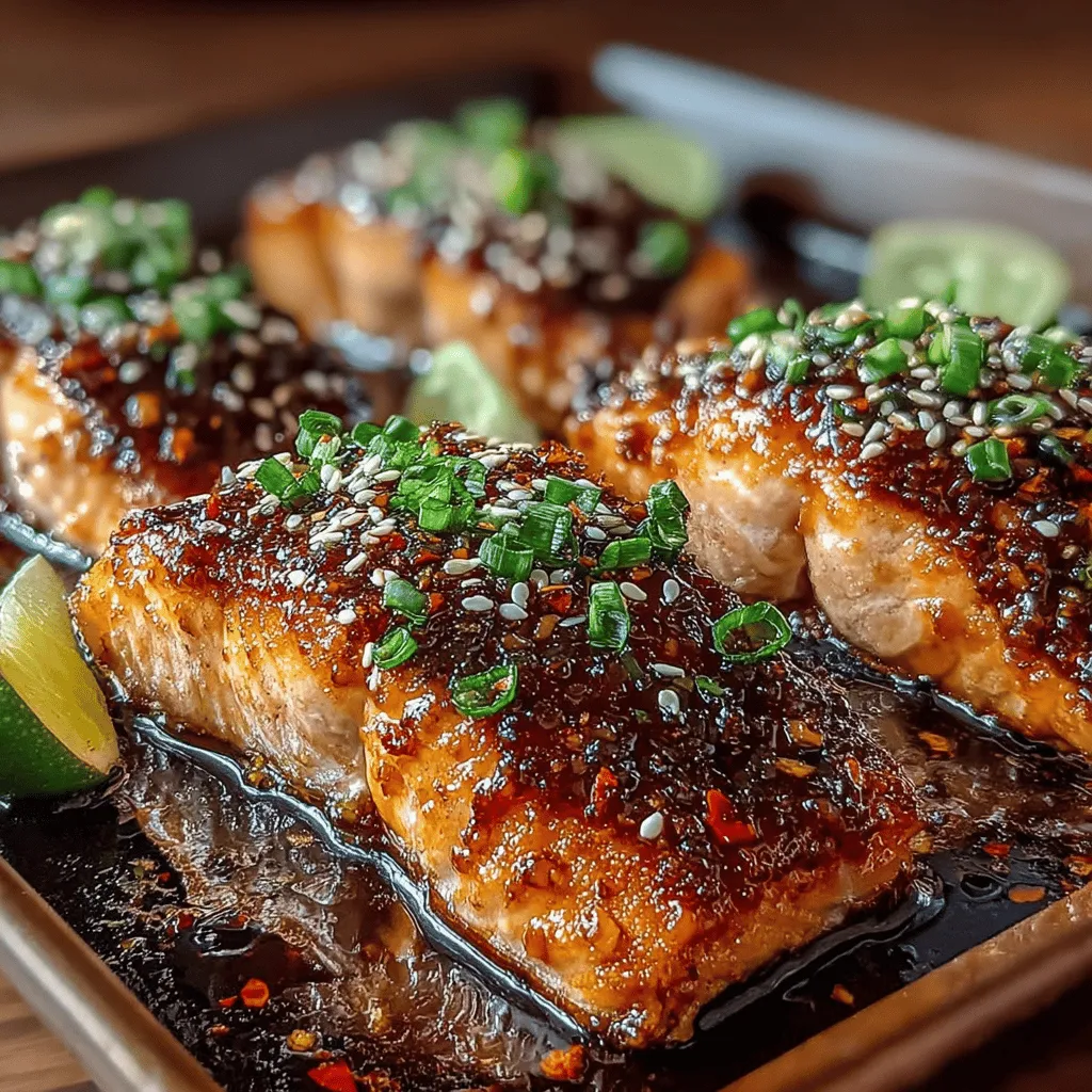 Sweet Chili Glazed Salmon is a delightful dish that marries the rich, buttery flavor of salmon with the vibrant, tangy notes of sweet chili sauce. This recipe is not only a feast for the eyes, boasting a glossy finish and bright colors, but also a celebration of taste that combines sweet, savory, and spicy elements. As Asian-inspired cuisine continues to gain traction in home cooking, this dish exemplifies how easy it can be to bring bold flavors into everyday meals. Whether you’re preparing a quick weeknight dinner or a special gathering with friends and family, Sweet Chili Glazed Salmon is versatile enough to shine on any table.