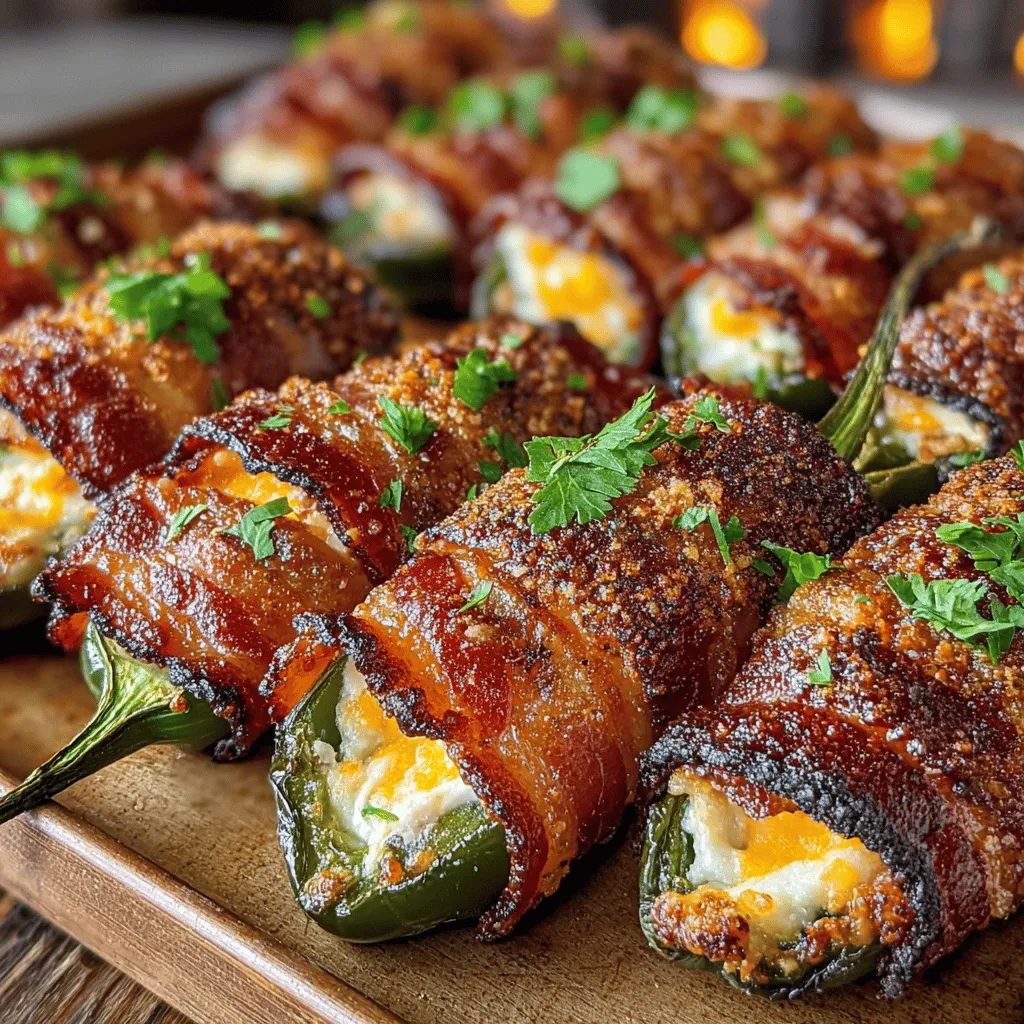 Appetizers and snacks hold a special place in culinary culture, often serving as an introduction to a meal or a delightful accompaniment to gatherings. Whether it's a casual get-together, a game day celebration, or a festive family gathering, the right appetizer can elevate the experience and set the tone for the event. Among the myriad of options available, Spicy Bacon-Wrapped Cream Cheese Jalapeños stand out as a particularly mouthwatering choice. This dish combines the heat of fresh jalapeños with the creamy, rich texture of cream cheese, all enveloped in crispy, savory bacon. It's no wonder that this appetizer has gained a reputation as a crowd-pleaser, enticing guests with its irresistible flavor profile.