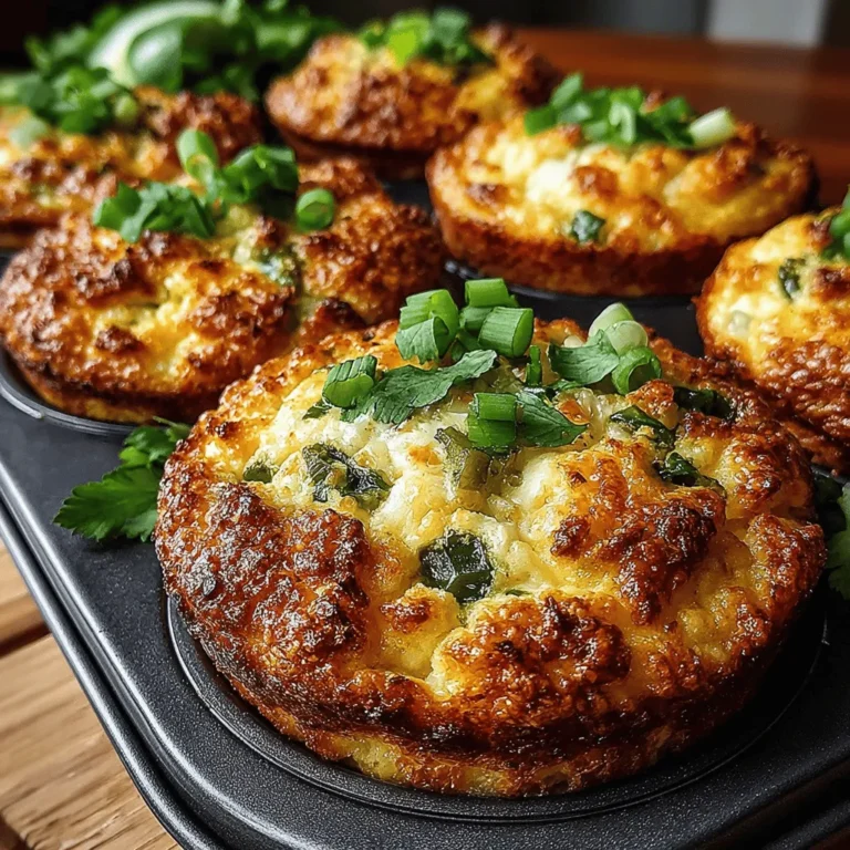 If you're looking to elevate your breakfast game or need a quick snack that packs a flavorful punch, look no further than Hatch Chili & Cheddar Egg Muffins. This delightful recipe marries the creamy richness of sharp cheddar cheese with the unique, smoky flavor of Hatch green chilies, resulting in a dish that's not only satisfying but also nutritious. As a versatile option that fits various dietary preferences, these muffins are perfect for meal prep, making them an ideal choice for busy mornings or on-the-go snacking.