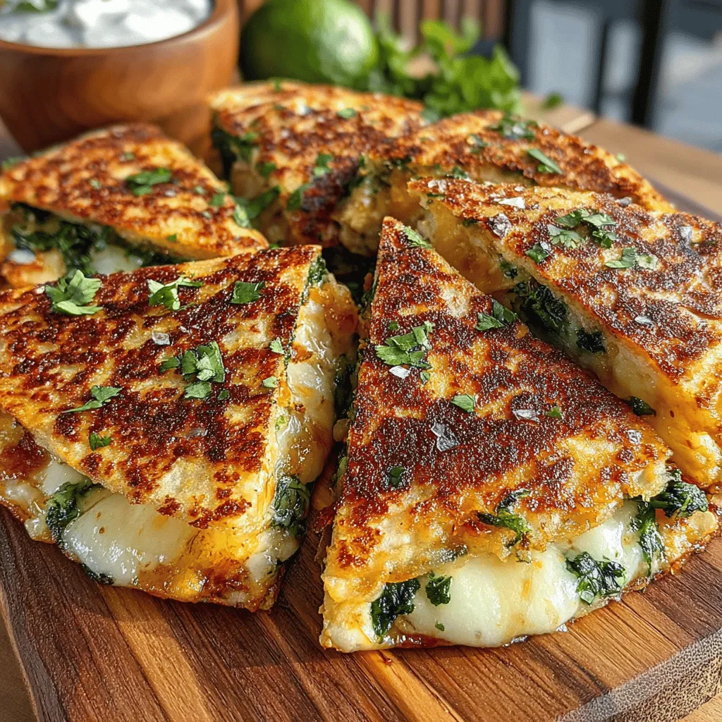 When it comes to quick and satisfying meals, Cheesy Spinach Tortilla Melts stand out as a perfect option for both busy individuals and families alike. This delicious recipe combines the indulgent flavors of melted cheese with the nutritious benefits of fresh spinach, creating a dish that is not only tasty but also packs a punch of essential nutrients. The crispness of the tortilla paired with a creamy, cheesy filling makes each bite a delightful experience, appealing to both adults and children.