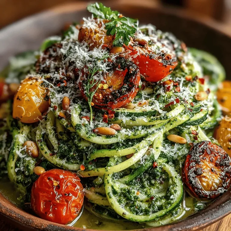 In recent years, zoodles, or zucchini noodles, have surged in popularity as a delicious and nutritious alternative to traditional pasta. This growing trend caters to a variety of diets, including low-carb, gluten-free, and vegetarian lifestyles, making it an appealing option for health-conscious eaters everywhere. The Zesty Pesto Zoodles recipe takes this innovative dish to the next level, combining the freshness of garden ingredients with vibrant flavors, perfect for a quick, satisfying meal.
