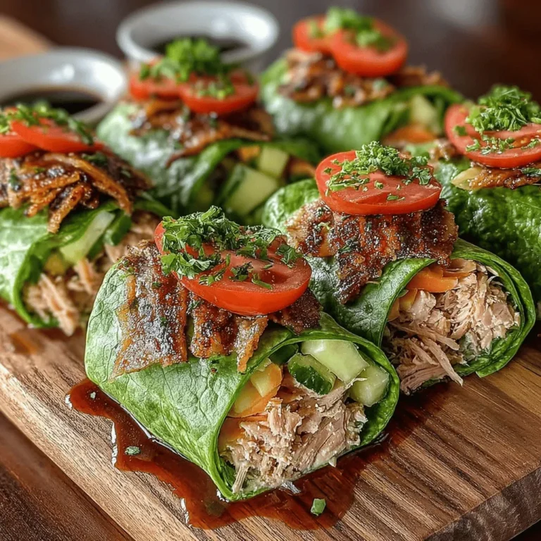 When it comes to creating the perfect wrap, the foundation is essential. Fresh lettuce leaves not only serve as a low-carb casing for your creamy avocado tuna salad but also provide a delightful crunch. Here are some best practices for preparing your lettuce leaves: