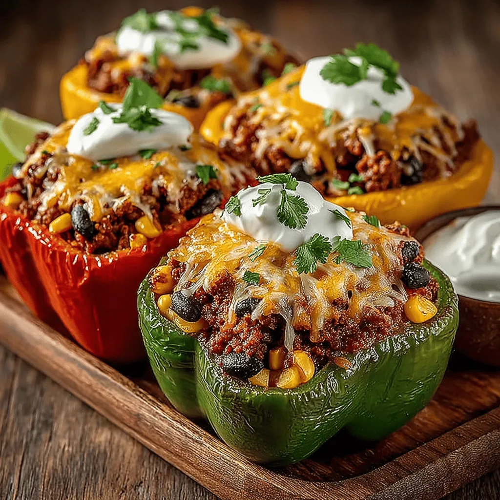 Stuffed Bell Pepper Nacho Boats present an exciting fusion of flavors and textures, transforming the beloved nacho experience into a vibrant and nutritious dish. This recipe takes the traditional elements of nachos—savory toppings, melted cheese, and crispy edges—and elevates them by using bell peppers as the base. Not only do these nacho boats provide a satisfying crunch, but they also deliver a wealth of nutrients, making them a guilt-free indulgence. Whether you’re hosting a game-day party, planning a family gathering, or seeking a cozy weeknight dinner option, these stuffed bell pepper nacho boats are sure to impress and delight.