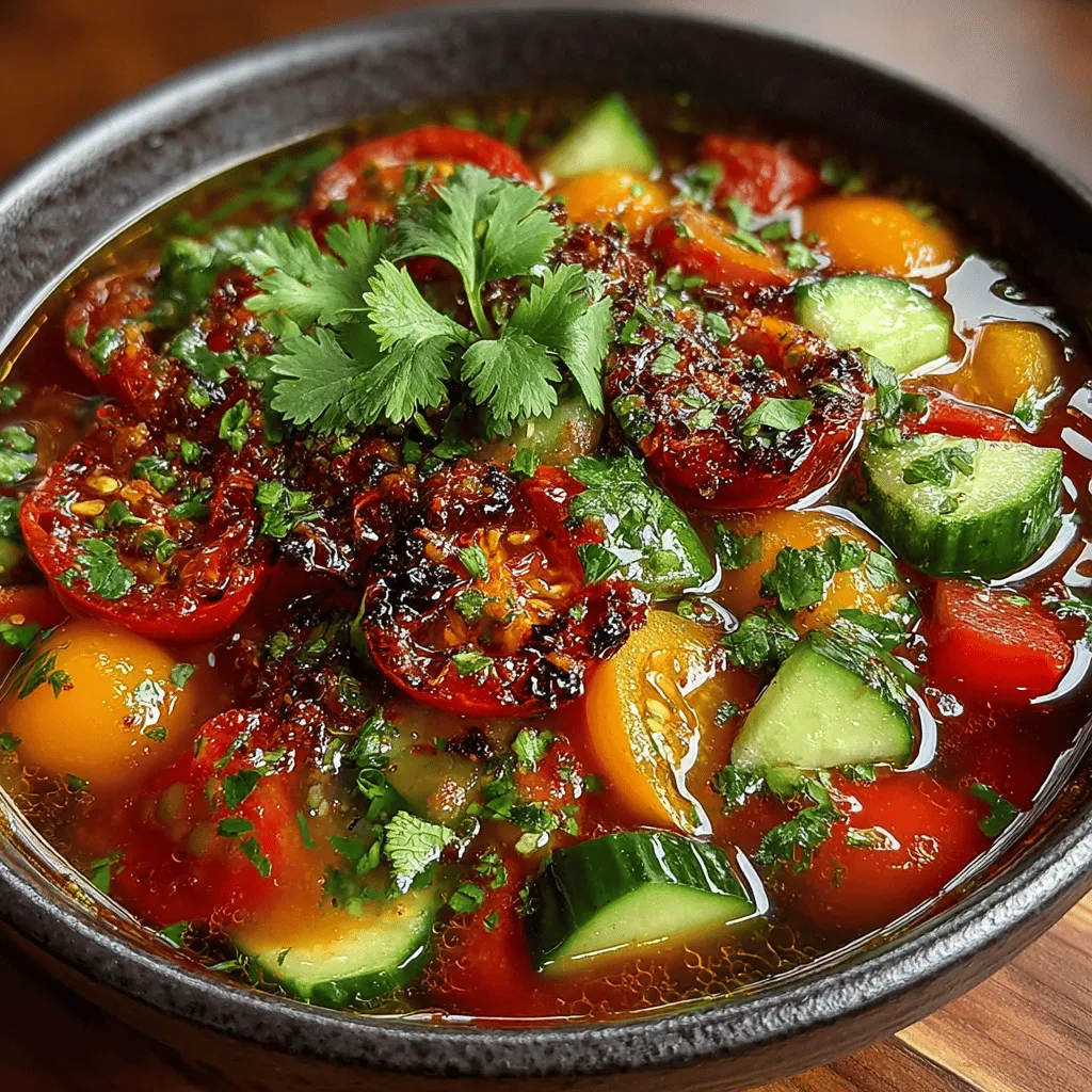 As the temperatures rise and summer approaches, there’s nothing more refreshing than a chilled bowl of gazpacho. This traditional Spanish dish has long been celebrated for its vibrant flavors and versatility, making it a staple on hot days when you crave something light yet satisfying. Gazpacho can be a blank canvas, allowing you to experiment with an array of fresh vegetables and herbs, but today, we’re taking a delightful twist on this classic with our Spicy & Sweet Hatch Chili Gazpacho.