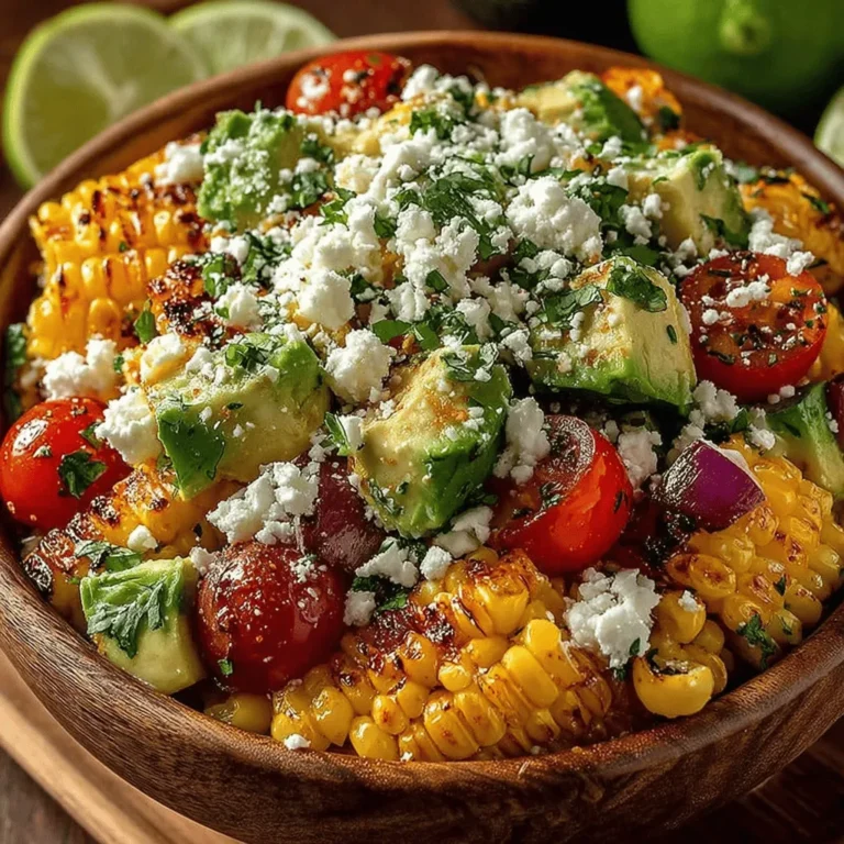 As summer beckons with its warm embrace, the need for refreshing, vibrant dishes becomes paramount. One such dish that embodies the essence of the season is the Grilled Corn Avocado Feta Salad. This delightful salad artfully marries the sweetness of grilled corn with the creamy richness of ripe avocados and the tangy bite of feta cheese, resulting in a flavor profile that is both harmonious and invigorating. Ideal for a variety of occasions—from lively backyard barbecues to casual weeknight dinners—this salad is a celebration of fresh, wholesome ingredients that are sure to impress family and friends alike.