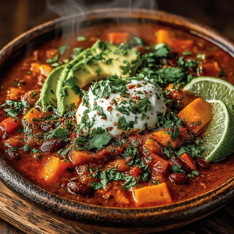 Chili is more than just a dish; it’s a comforting, hearty staple that evokes feelings of warmth and nostalgia, making it a beloved choice for any season. From chilly winter evenings to summer gatherings, chili adapts beautifully to any occasion. The Spicy Sweet Potato Bliss Chili introduces a delightful twist to this classic fare by incorporating sweet potatoes, which bring a natural sweetness and a wealth of nutritional benefits. This recipe is not only simple to prepare but also brimming with vibrant flavors thanks to the careful selection of spices and fresh ingredients.