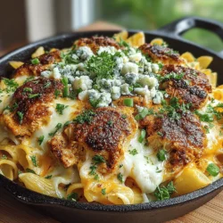 If you’re searching for a dish that combines the comfort of pasta with the spicy kick of buffalo chicken, look no further than the Cheesy Baked Buffalo Chicken Pasta Skillet. This dish is not only a culinary delight but also an exciting twist on two beloved favorites. The harmonious blend of creamy sauces, tender pasta, and zesty buffalo chicken creates a mouthwatering experience that is sure to please a crowd.