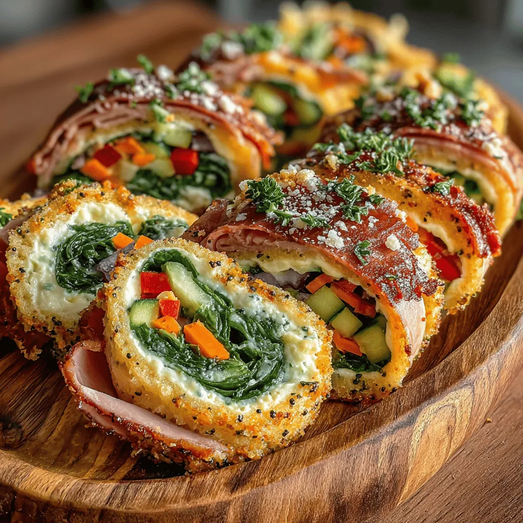 Chilling the Ham Roll-Ups Delight before serving is a crucial step that should not be overlooked. Allowing the roll-ups to rest in the refrigerator for at least 30 minutes enhances the flavors, allowing the cream cheese to firm up and the herbs to infuse their essence into the ham and vegetables. This chilling period not only helps with presentation, making the roll-ups easier to slice and serve, but it also enhances the overall taste experience. The coolness of the roll-ups pairs beautifully with the savory notes of ham and the cream cheese, creating a refreshing bite that is perfect for any occasion.