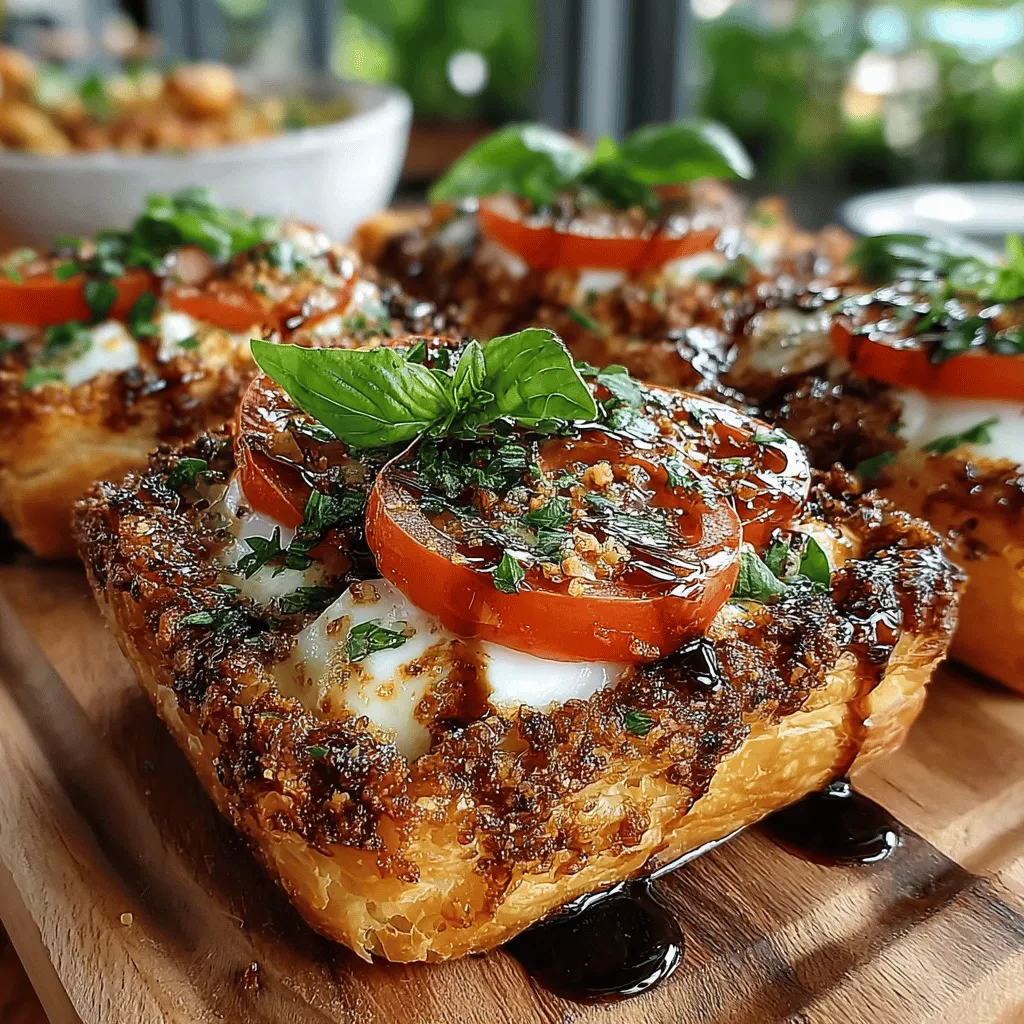 In the world of culinary delights, few things can match the sheer elegance and simplicity of Tomato Mozzarella Puff Pastry Tarts. This delightful recipe brings together the freshness of ripe tomatoes, the creaminess of mozzarella, and the flaky goodness of puff pastry, making it a perfect addition to any gathering or a quick weeknight meal. The combination of these ingredients creates a dish that not only pleases the palate but also adds a touch of sophistication to your dining table.
