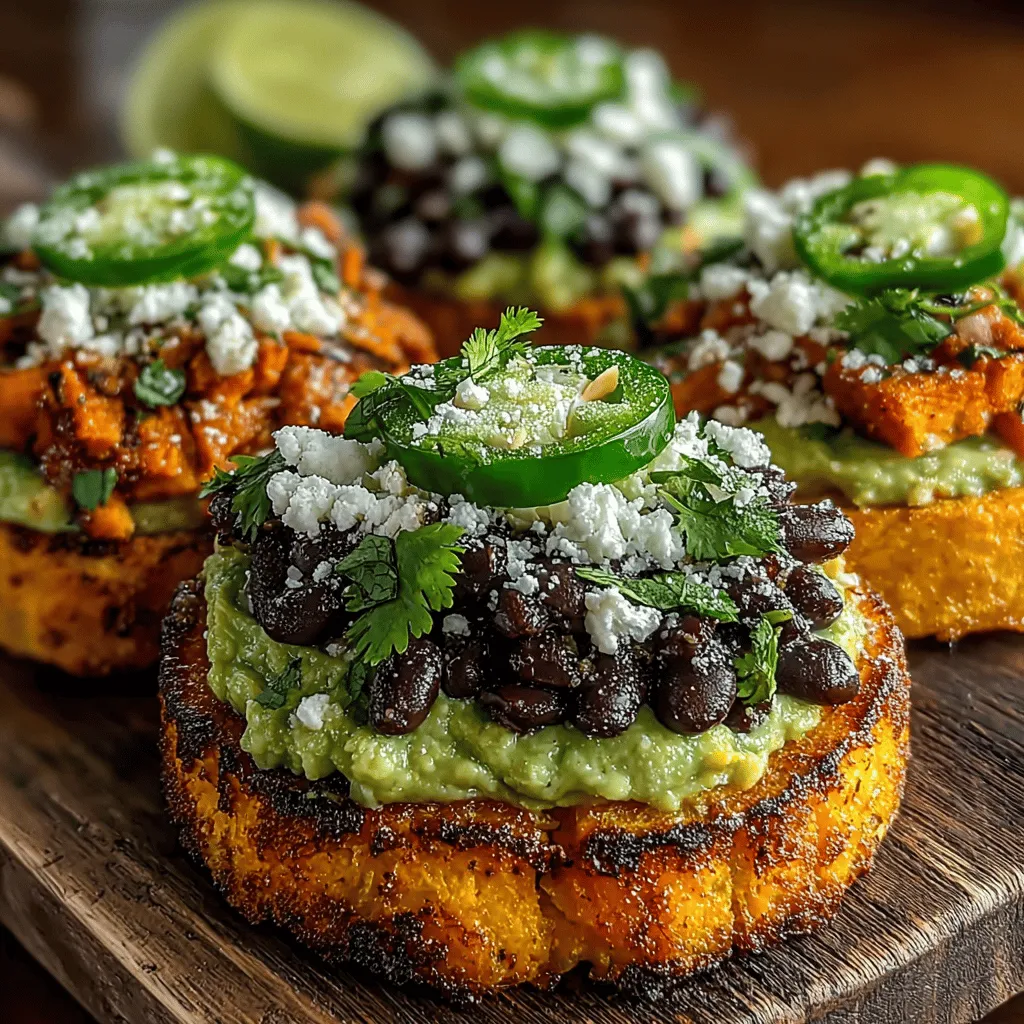 Sweet potato avocado tostadas are a delightful and nutritious dish that combines vibrant flavors and textures in one satisfying bite. This recipe is a celebration of the natural sweetness of roasted sweet potatoes, paired with the creamy richness of ripe avocado. Topped with protein-packed black beans and garnished with fresh herbs, these tostadas are not only visually appealing but also provide a well-rounded meal that can be enjoyed at any time of day. Whether you’re looking for a quick lunch or a fulfilling dinner option, sweet potato avocado tostadas are an excellent choice. They are vegetarian-friendly, making them accessible for those following plant-based diets, and they can be easily customized to cater to various dietary preferences.