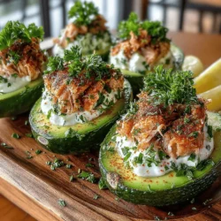 Tuna Stuffed Avocado Boats are more than just a trendy meal option; they represent a harmonious blend of nutrition and flavor that caters to both the health-conscious eater and the culinary enthusiast. This recipe marries the creamy, buttery texture of ripe avocados with a savory filling of tuna, creating a dish that is not only visually appealing but also packed with essential nutrients. Whether you are looking for a quick lunch, a light dinner, or an elegant appetizer, these avocado boats are versatile enough to fit any occasion.