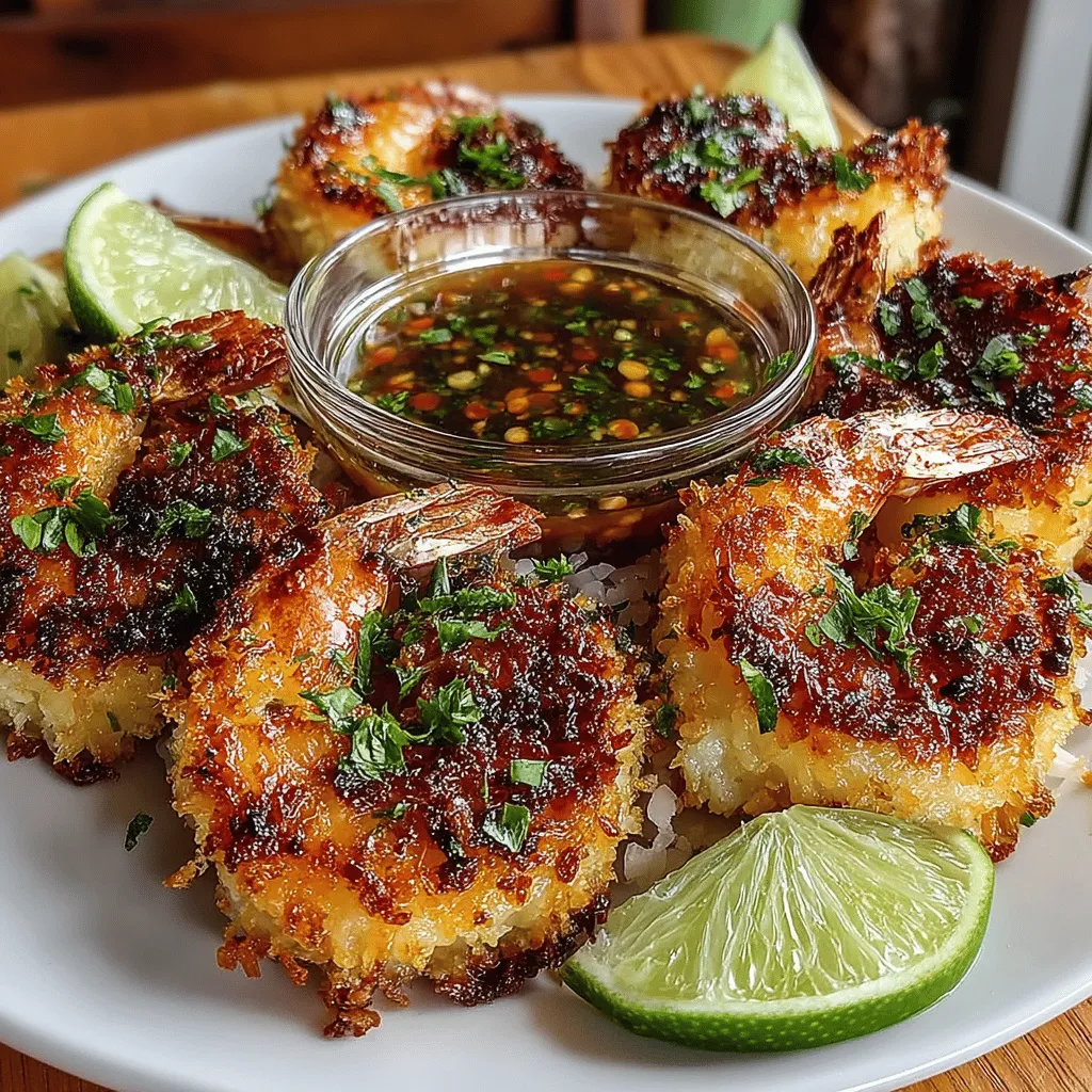 Crunchy Coconut Bliss Shrimp is a delightful dish that marries the tenderness of shrimp with the tropical sweetness of coconut, creating a flavor profile that is both unique and irresistible. This recipe stands out not only for its delicious taste but also for its satisfying crunch, which is achieved through a careful breading and cooking process. The combination of crispy panko breadcrumbs and unsweetened shredded coconut envelops each shrimp, providing a contrast in textures that elevates this dish from ordinary to extraordinary.