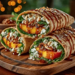 If you're looking for a dish that beautifully marries sweetness and spice while appealing to your taste buds, Sweet & Spicy Peach Wraps are the perfect choice. This refreshing recipe showcases the succulent sweetness of ripe peaches, the creamy tang of feta cheese, and a kick of spice from chili powder, creating a deliciously balanced bite in every wrap. Not only does it tantalize the palate, but it also offers a visually appealing presentation that is sure to impress.